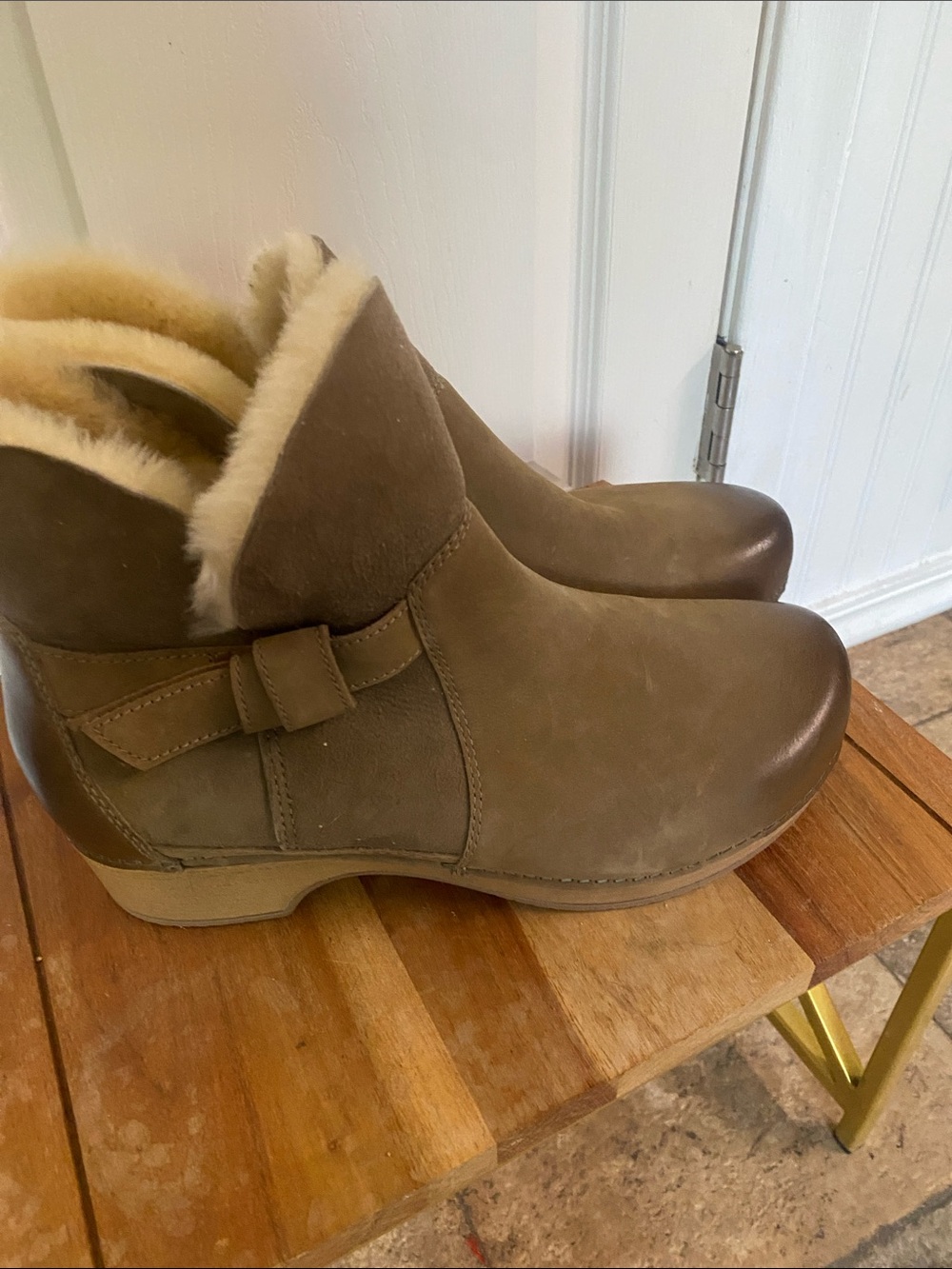DANSKO Bessie Ankle Bootie with Shearling Trim